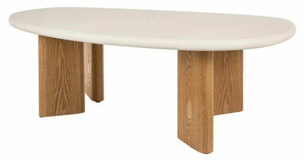 Alpen Dohányzóasztal MDF Mikrocement Écru Tölgy