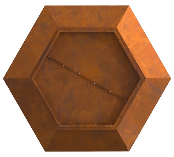 VidaXL Tűzrakó Barna 100 x 100 x 28 cm időjárásálló acél