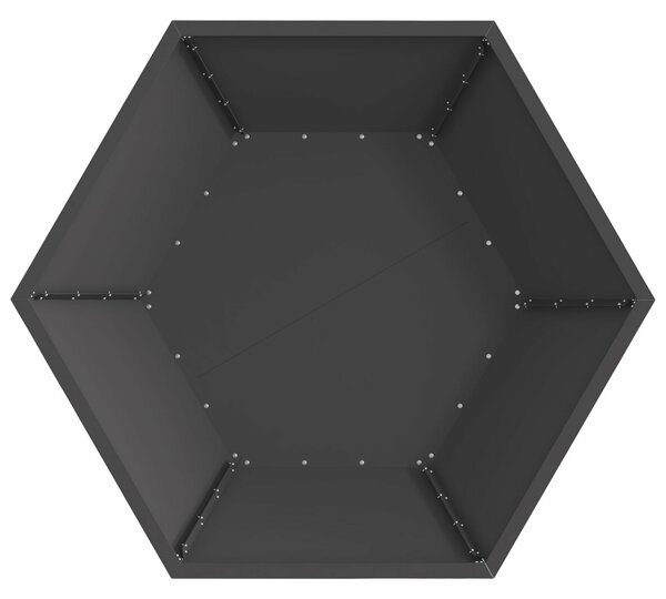 VidaXL Tűzrakó Fekete 100 x 100 x 28 cm Hidegen hengerelt acél