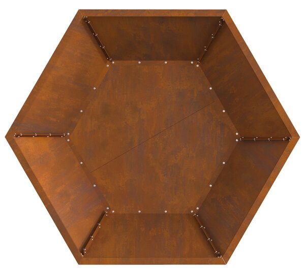 VidaXL Tűzrakó Barna 100 x 100 x 28 cm időjárásálló acél