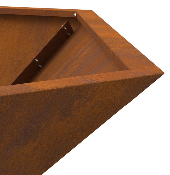 VidaXL Tűzrakó Barna 100 x 100 x 28 cm időjárásálló acél