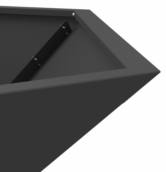 VidaXL Tűzrakó Fekete 100 x 100 x 28 cm Hidegen hengerelt acél