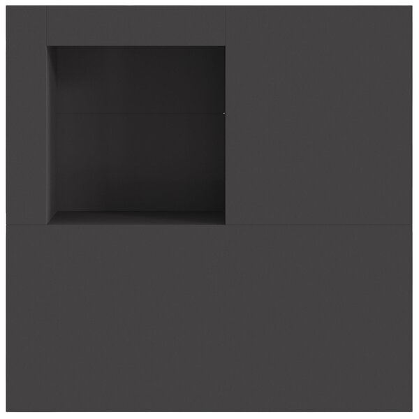 VidaXL Tűzrakó Fekete 100 x 100 x 30 cm Hidegen hengerelt acél