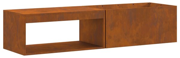 VidaXL Tűzrakó Barna 160 x 45 x 35 cm időjárásálló acél