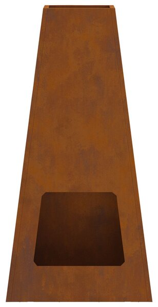VidaXL Tűzrakó Barna 50 x 35 x 100 cm időjárásálló acél