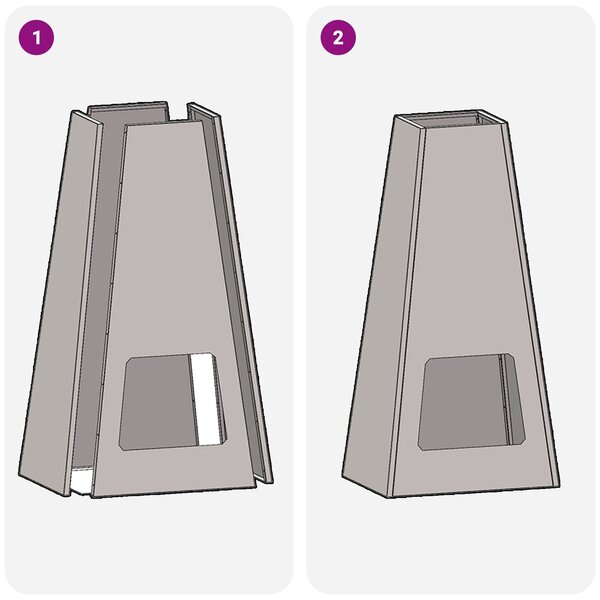 VidaXL Tűzrakó Barna 50 x 35 x 100 cm időjárásálló acél
