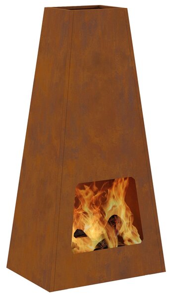 VidaXL Tűzrakó Barna 50 x 35 x 100 cm időjárásálló acél