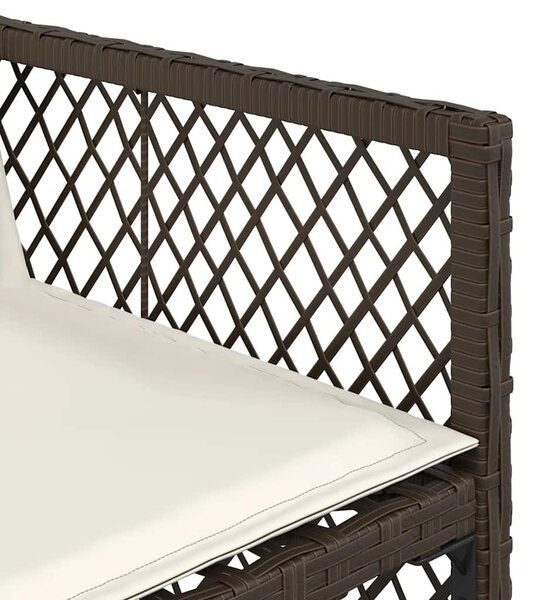 15 részes barna polyrattan kerti ülőgarnitúra párnákkal