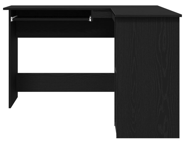 VidaXL Sarokasztal Fekete tölgy Mérnöki fa 140x120x75 cm Sarokasztal
