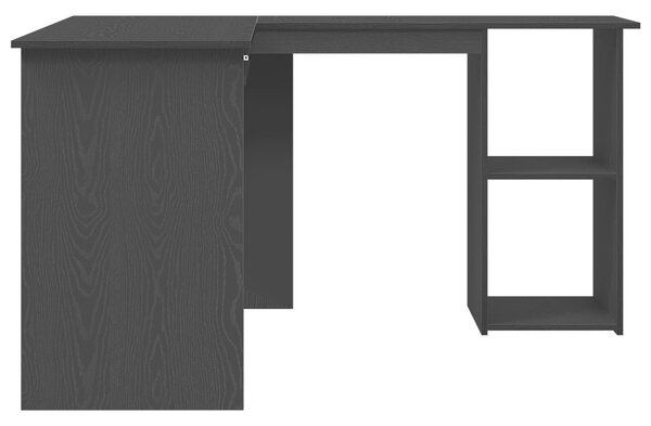 VidaXL Sarokasztal Fekete tölgy Mérnöki fa 140x120x75 cm Sarokasztal