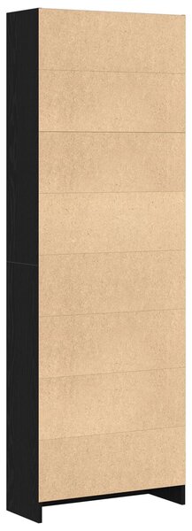 VidaXL Könyvespolc Fekete tölgy Mérnöki fa 60 x 24 x 176 cm Könyvespolc