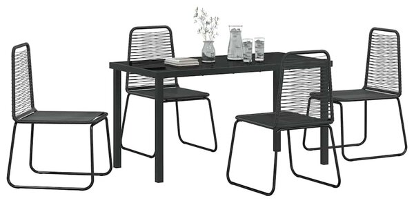 Kert étkező szett 5 pcs Fekete Porszórt acél
