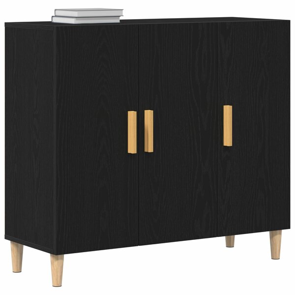 VidaXL Sideboard Fekete tölgy Összeszerelt fa Közepes