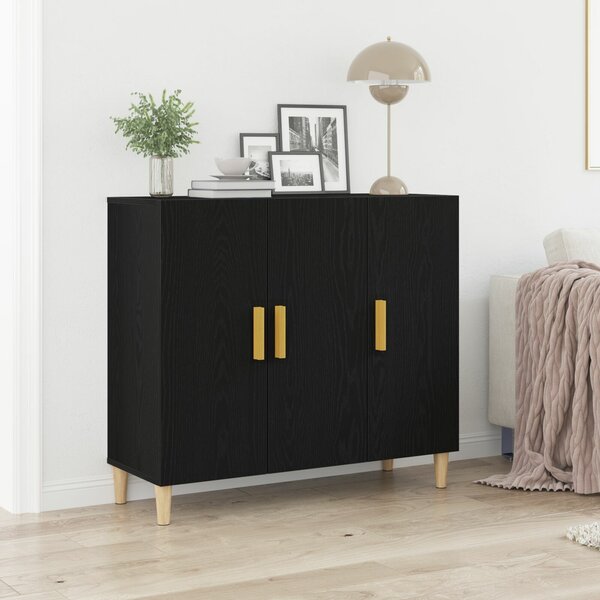 VidaXL Sideboard Fekete tölgy Összeszerelt fa Közepes