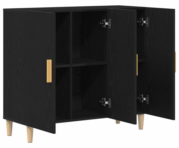 VidaXL Sideboard Fekete tölgy Összeszerelt fa Közepes