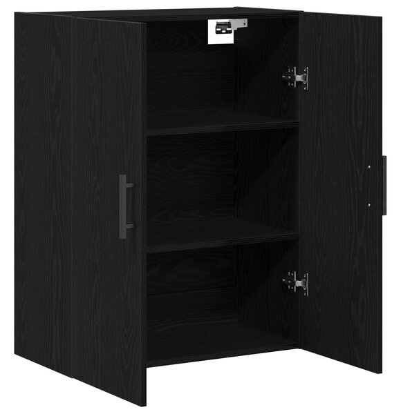 VidaXL Fali szekrény Fekete tölgy 69,5 x 34 x 90 cm Szerelt Fa