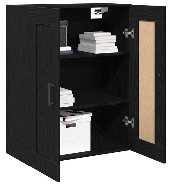 VidaXL Fali szekrény Fekete tölgy 69,5 x 34 x 90 cm Szerelt Fa