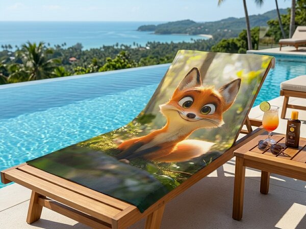 Gyorsan száradó strand fürdőlepedő VULPINA színes 70 x 140 cm, 100% mikroszál