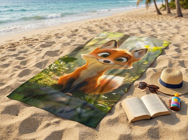 Gyorsan száradó strand fürdőlepedő VULPINA színes 70 x 140 cm, 100% mikroszál