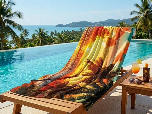 Gyorsan száradó XXL strandfürdőlepedő AURORIA színes 150 x 210 cm, 100% mikroszál