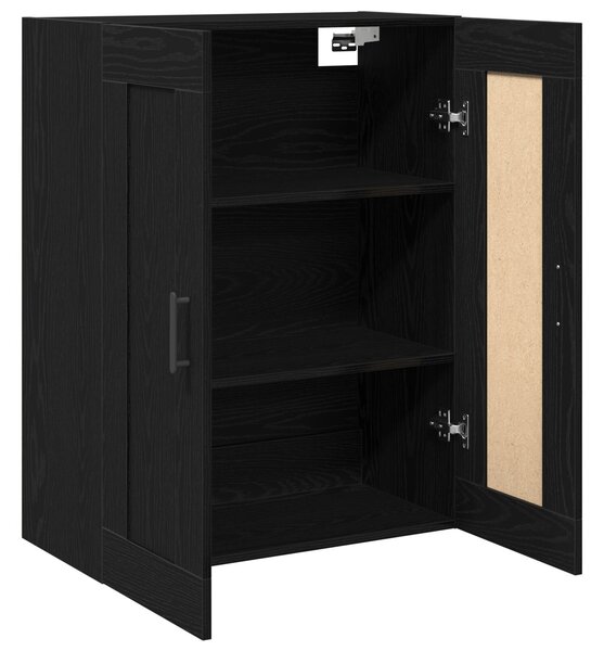 VidaXL Fali szekrény Fekete tölgy 69,5 x 34 x 90 cm Szerelt Fa