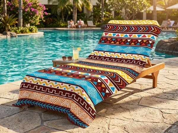 Gyorsan száradó XXL strand fürdőlepedő AZTECA színes 150 x 210 cm, 100% mikroszál