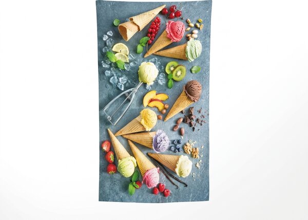 Gyorsan száradó XXL strand fürdőlepedő GELATTO színes 150 x 210 cm, 100% mikroszál