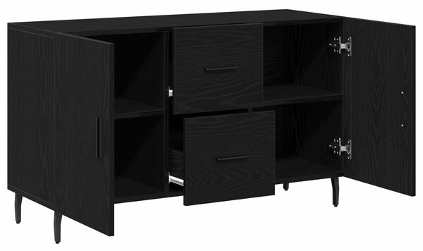VidaXL Széf Fekete tölgy 100 x 36 x 60 cm Szerelt Fa