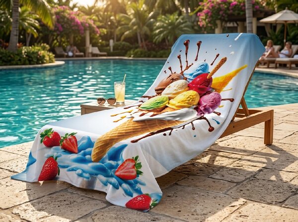Gyorsan száradó XXL strandfürdőlepedő DOLCINO színes 150 x 210 cm, 100% mikroszál