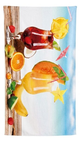 Gyorsan száradó XXL strandfürdőlepedő DRINKOZA színes 150 x 210 cm, 100% mikroszál