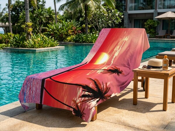 Gyorsan száradó XXL strand fürdőlepedő SERENA színes 150 x 210 cm, 100% mikroszál