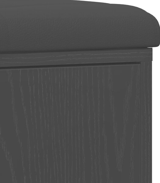 VidaXL Cipőpad fiókkal tárolóval Fekete 100 x 30 x 48 cm Faanyag