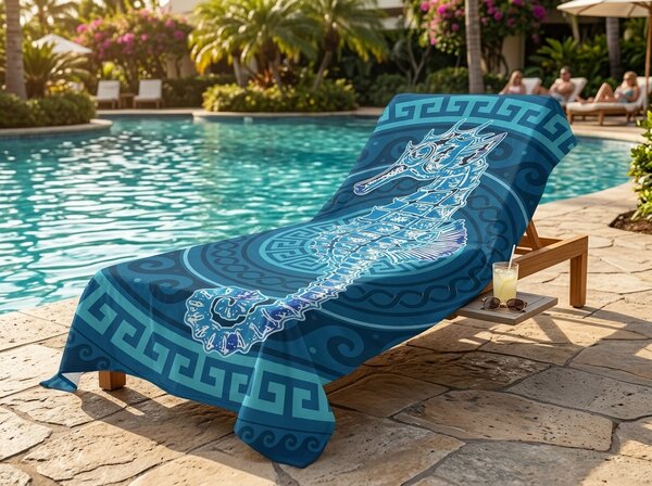 Gyorsan száradó XXL strandfürdőlepedő HIPPORA kék 150 x 210 cm, 100% mikroszál