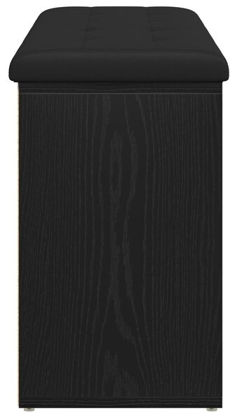 VidaXL Cipőpad fiókkal tárolóval Fekete 100 x 30 x 48 cm Faanyag
