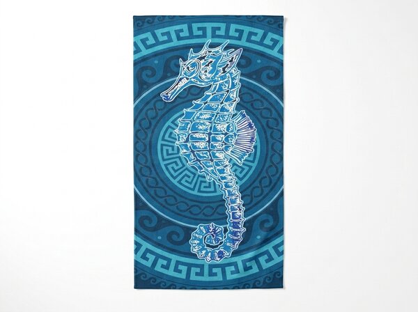 Gyorsan száradó XXL strandfürdőlepedő HIPPORA kék 150 x 210 cm, 100% mikroszál