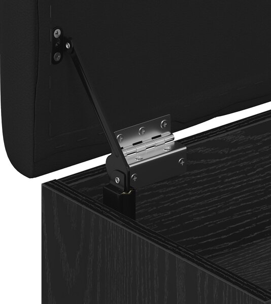 VidaXL Tárolópad Fekete tölgy MDF, Poliészter 80 x 40 x 45 cm Tárolópad
