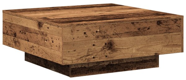 VidaXL Kanapéasztal Régi fa Tömör fa 80 x 80 x 31 cm Egyszerű