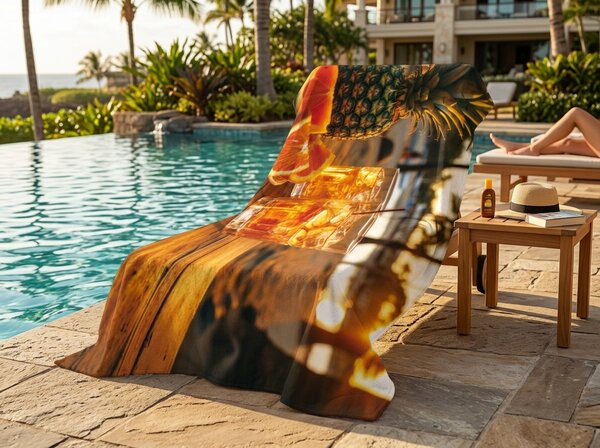 Gyorsan száradó XXL strand fürdőlepedő SUNTRICO színes 150 x 210 cm, 100% mikroszál