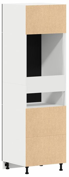 VidaXL Konyhai szekrény Fekete tölgy Szerelt fa 60 x 31 x 207 cm Ajtók