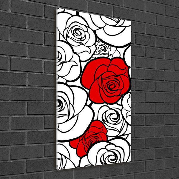 Photo kép üveg Roses