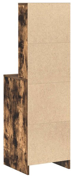 VidaXL Magas tárolószekrény Füstölt tölgy 40x41x135 cm Műanyag