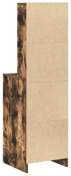 VidaXL Magas tárolószekrény Füstölt tölgy 40x41x135 cm Műanyag