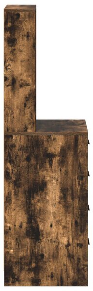 VidaXL Magas tárolószekrény Füstölt tölgy 40x41x135 cm Műanyag