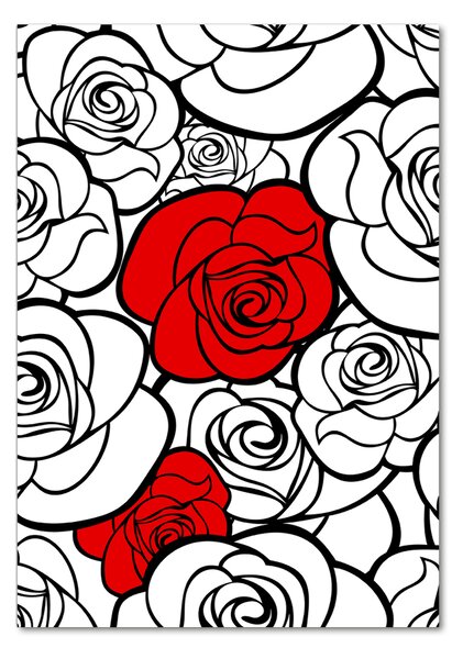 Photo kép üveg Roses