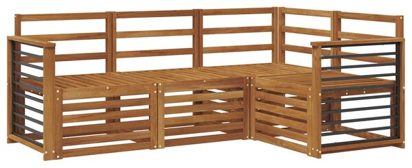 VidaXL Ülőgarnitúrák 4 pcs Természetes Tömör Akácfa