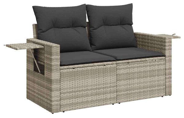 VidaXL Polyrattan Kerti Ülőgarnitúra - 10 részes - Világosszürke