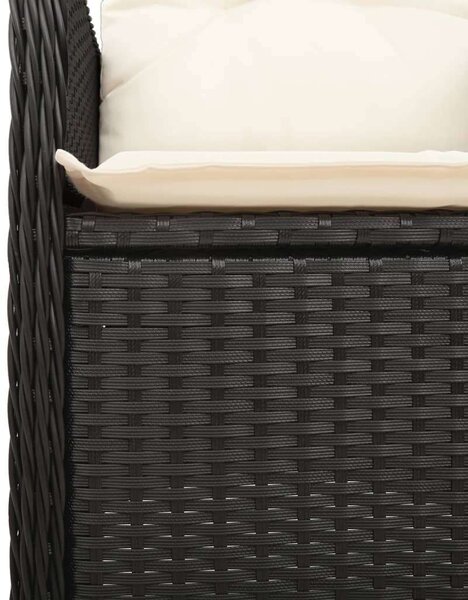 VidaXL 8 Személyes Kerti Bútor Szett - Fekete Polyrattan