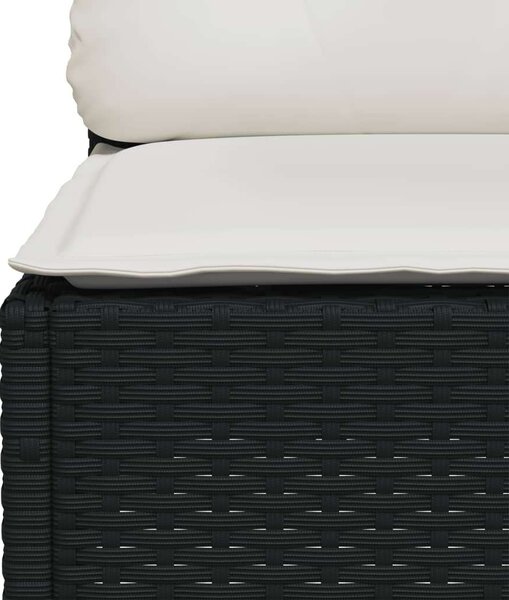 VidaXL 9 részes Kerti Ülőgarnitúra - Fekete Polyrattan