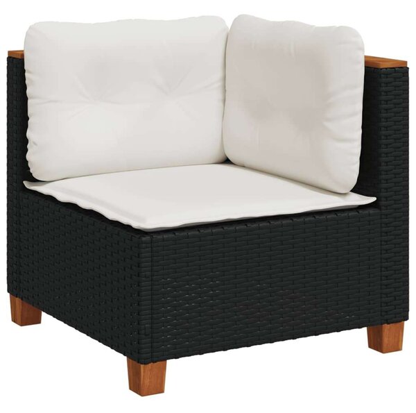 VidaXL Polyrattan Kerti Ülőgarnitúra - 11 részes - Fekete