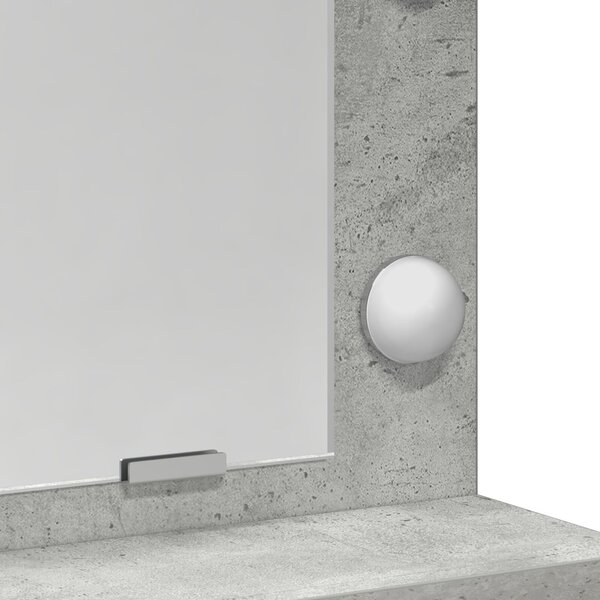 VidaXL Beton szürke Forgácslap 79 x 41 x 135 cm Tükör